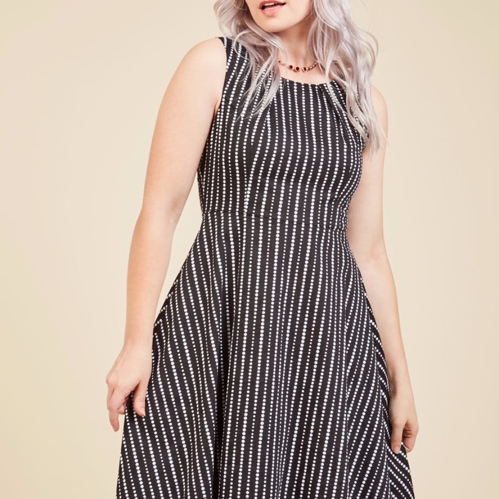 ModCloth Staff of Dreams A-Line Cotton Dress in 2X